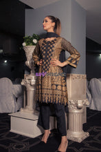 Ready to Wear Linen block printed Handworked Winter dress by Sakeena Hasan