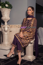 Ready to Wear Linen block printed Handworked Winter dress by Sakeena Hasan