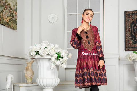 Ready to Wear Embroidered Kurta by Sakeena Hasan 02