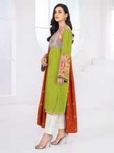 3pc LimeLight Khaddar Wool Shawl Dress u1415-Green