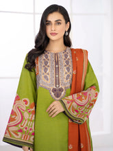 3pc LimeLight Khaddar Wool Shawl Dress u1415-Green