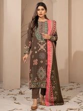 3pc Khaddar Winter Dress u2617-Brown