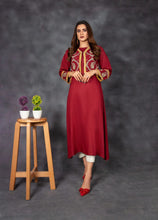 Ready to Wear Embroidered waist coat Dress by Zaiwa 03