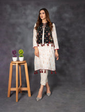 Ready to Wear Jacquard Embroidered Waist Coat 2 Pcs Dress by Zaiwa 07