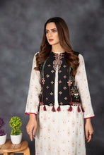 Ready to Wear Jacquard Embroidered Waist Coat 2 Pcs Dress by Zaiwa 07