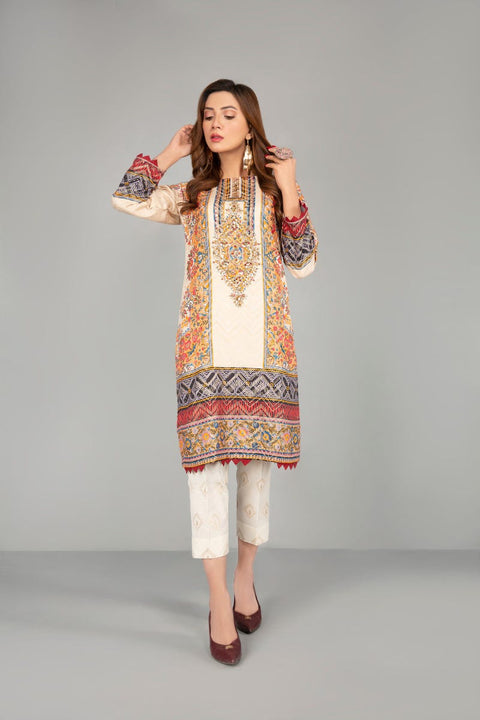 Jacquard Ready to Wear Handwork 2 Pcs Dress by Zaiwa 03