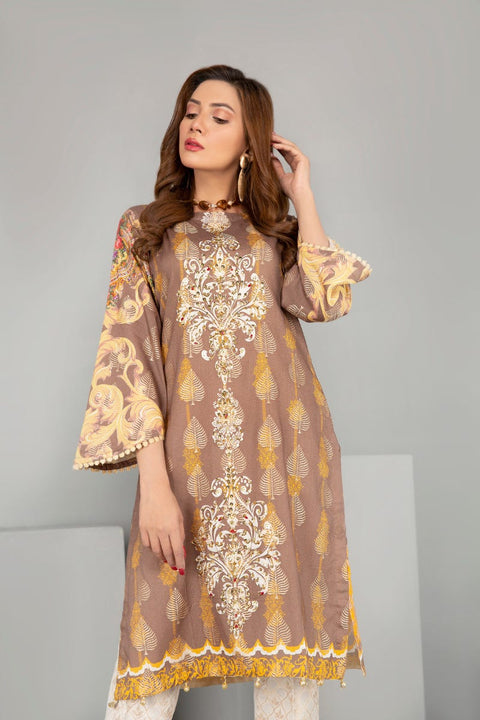 Jacquard Ready to Wear Handwork 2 Pcs Dress by Zaiwa 02