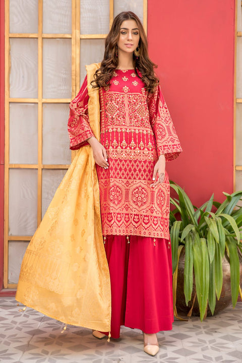 Jacquard Lawn Ready to Wear Dress with Handwork by Zaiwa 02