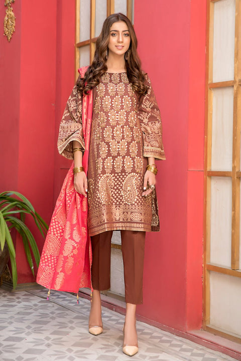 Jacquard Lawn Ready to Wear Dress with Handwork by Zaiwa 10