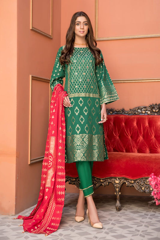 Jacquard Lawn Ready to Wear Dress with Handwork by Zaiwa 13